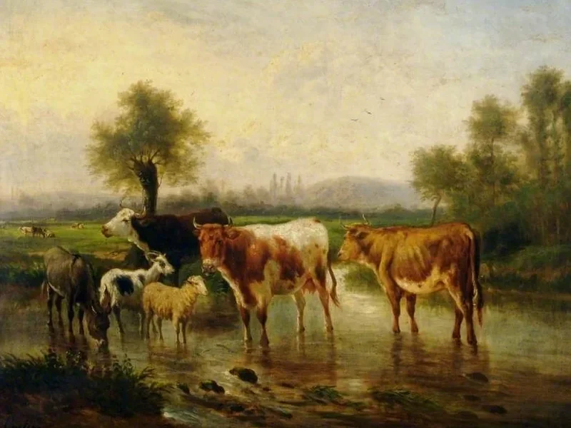 1855-Karl Cartier - Bestiame